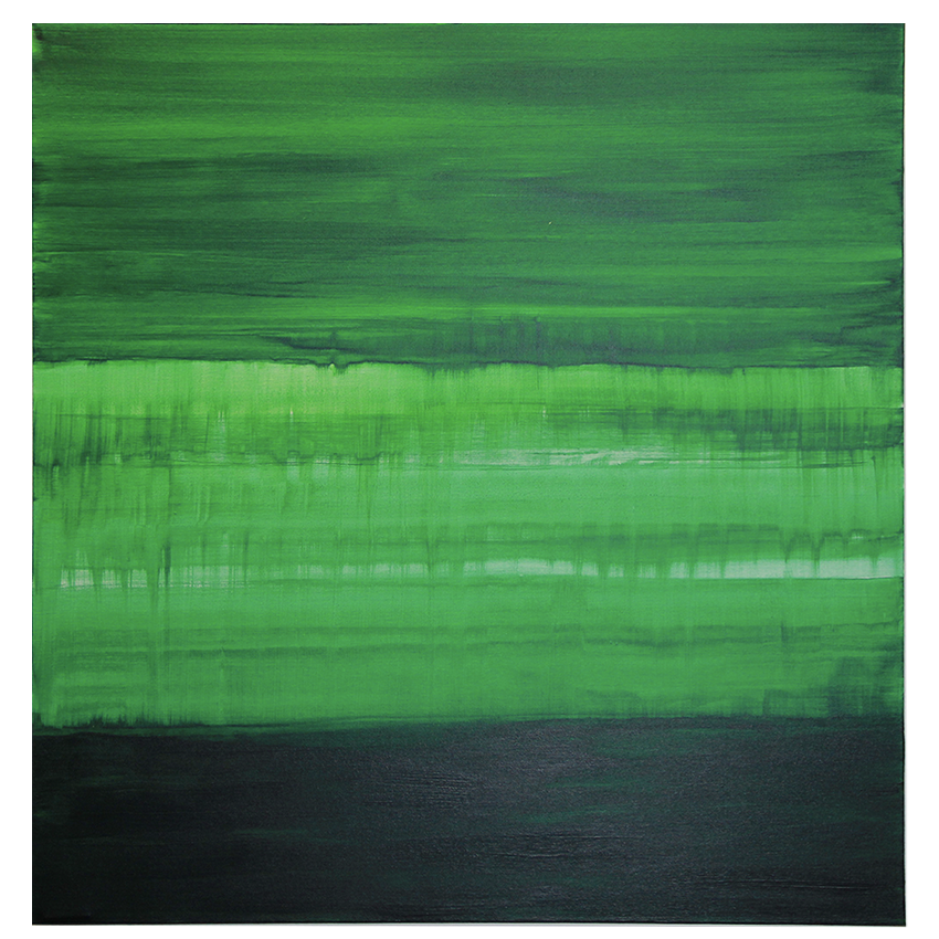 Acrylbild "La intensitad de verde von ARTE UCLES München 100x100 cm